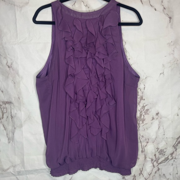 Purple ruffle tank top - Picture 2 of 3